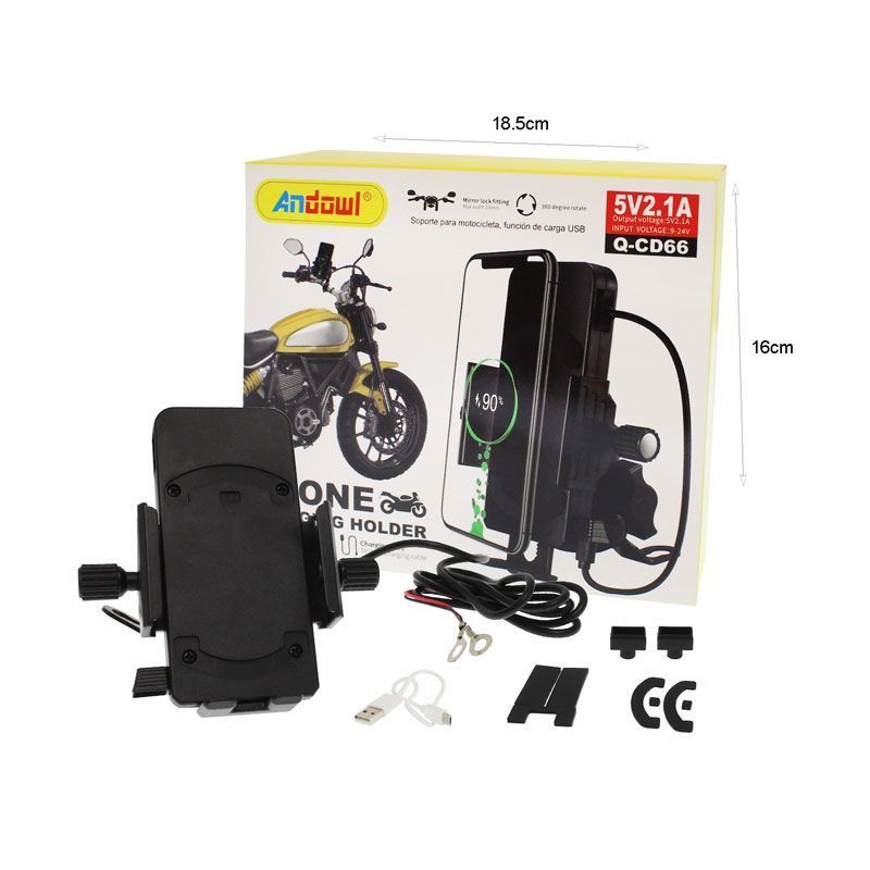 Andowl Βάση Κινητού Μοτοσυκλέτας με Μπίλια Q-CD66 – Phone holder - Image 5