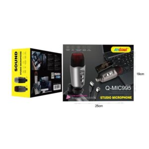 Alternative view of Andowl Πυκνωτικό Μικρόφωνο USB Επιτραπέζιο για Studio Q-MIC995 - Studio Microphone