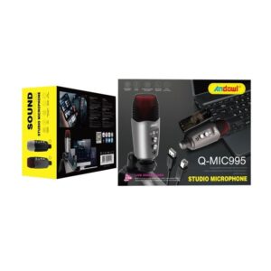 Andowl Πυκνωτικό Μικρόφωνο USB Επιτραπέζιο για Studio Q-MIC995 - Studio Microphone - sukki.gr