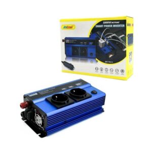 ANDOWL QY-7011 Μετατροπέας Ισχύος Αυτοκινήτου 1000W 12V 220V με 2xUSB - Smart power inverter - sukki.gr