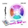 Andowl Αδιάβροχη Ταινία LED Τροφοδοσίας USB (5V) RGB Μήκους 5m και 6 LED ανά Μέτρο με Τηλεχειριστήριο Τύπου SMD5050 Q-DT50 - LED strip lights - sukki.gr
