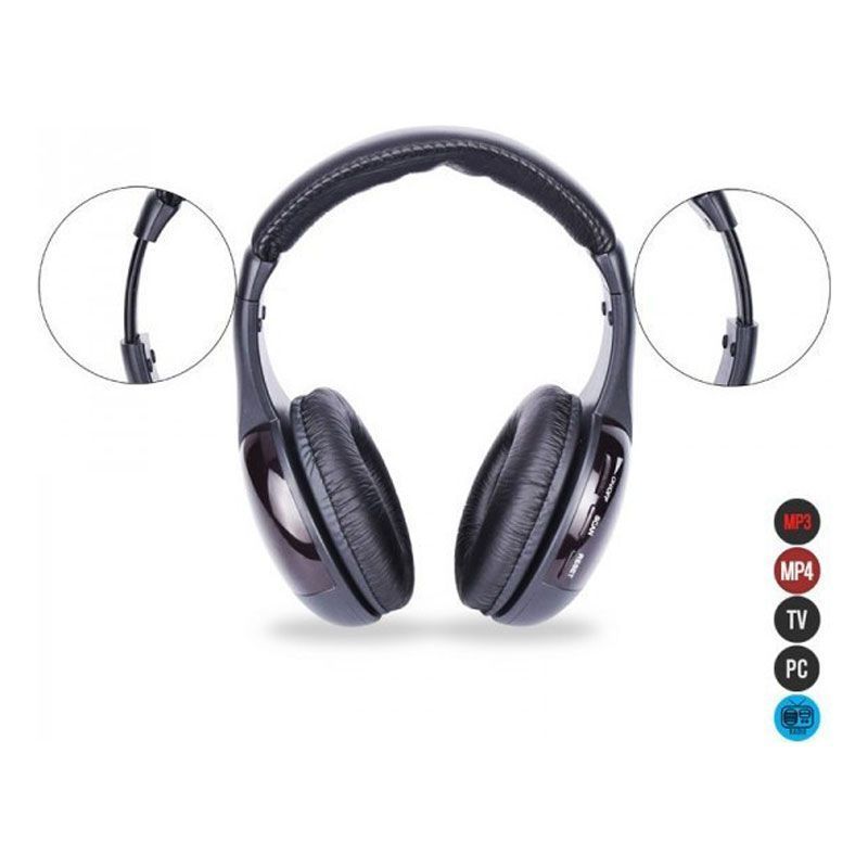 Andowl Ασύρματα Over Ear Ακουστικά Τηλεόρασης Μαύρα QY-2001 - 5in1 Wireless Earphone - Image 5