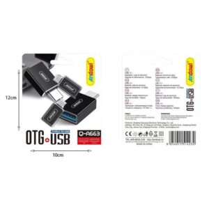 Alternative view of Andowl Μετατροπέας Αντάπτορας Type-C σε USB Q-A663 - OTG+USB Converter