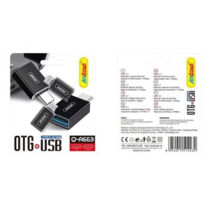 Andowl Μετατροπέας Αντάπτορας Type-C σε USB Q-A663 - OTG+USB Converter - sukki.gr