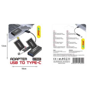 Alternative view of Andowl Μετατροπέας Αντάπτορας Type-C σε USB Q-A665 - USB to Type-C Converter