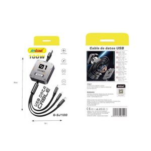 Lightning & Micro 100W Q-SJ100 - USB Data Cable - sukki.gr