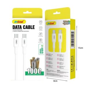 Alternative view of Andowl Καλώδιο Δεδομένων Type-C σε Type-C 1m 5A Q-SJ31 - Data Cable