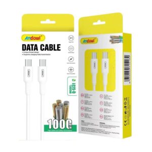 Andowl Καλώδιο Δεδομένων Type-C σε Type-C 1m 5A Q-SJ31 - Data Cable - sukki.gr