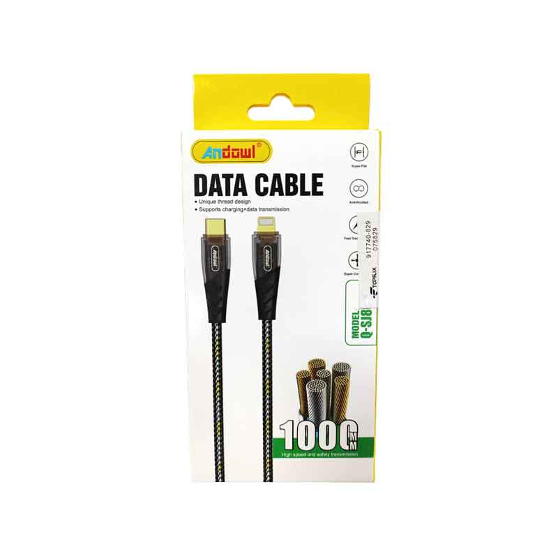 Andowl Καλώδιο Δεδομένων Type-C σε Lightning 1m 3A Q-SJ8090 - Data Cable - sukki.gr