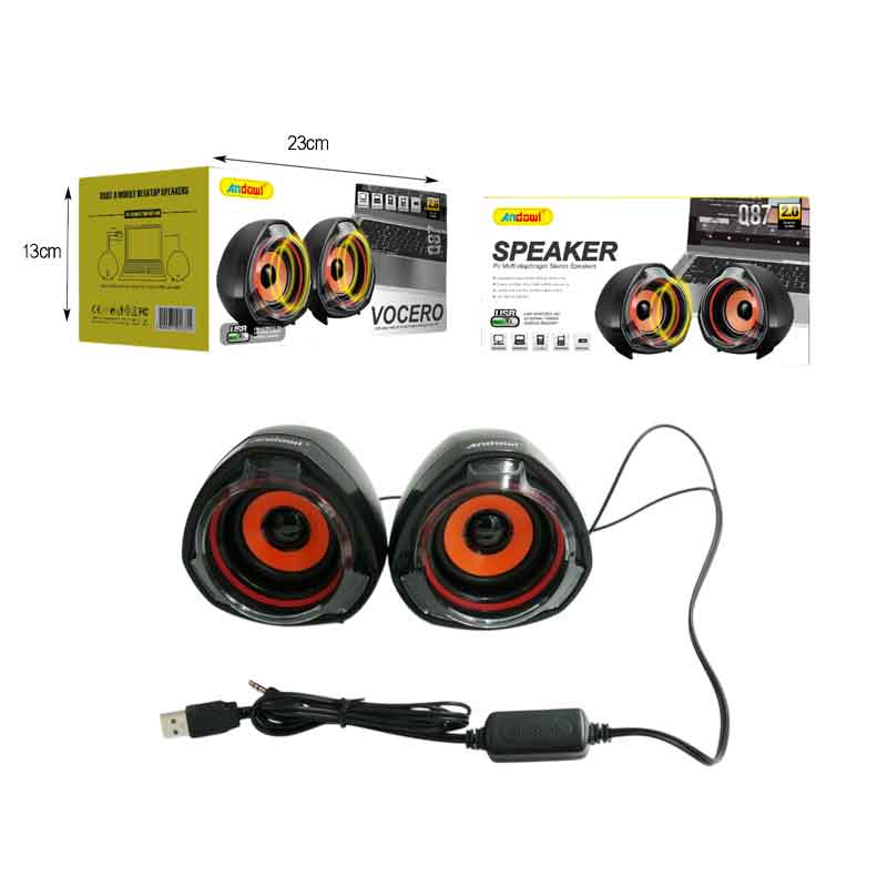 Andowl Ηχεία Υπολογιστή 2.0 Q87 - Speaker PC Multi-diaphragm Stereo - Image 3