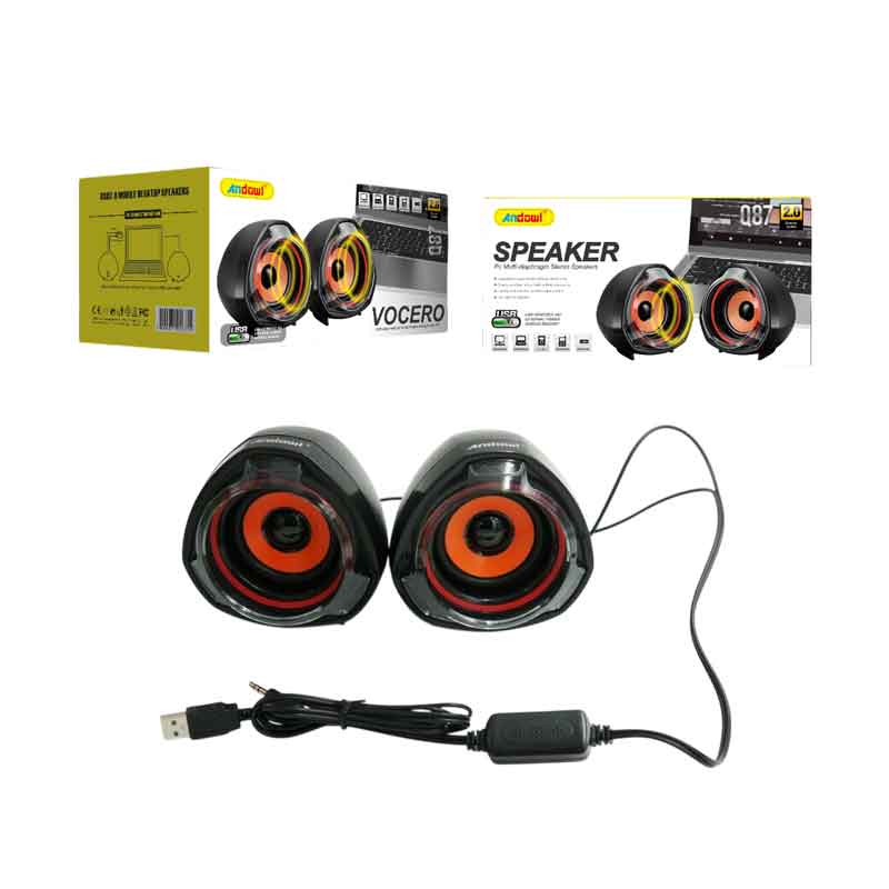 Andowl Ηχεία Υπολογιστή 2.0 Q87 - Speaker PC Multi-diaphragm Stereo - sukki.gr