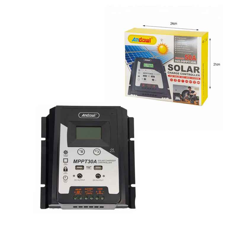 Andowl Ρυθμιστής φόρτισης φωτοβολταϊκών 50Amber MPPT 30A - Solar Charge Controller - Image 3
