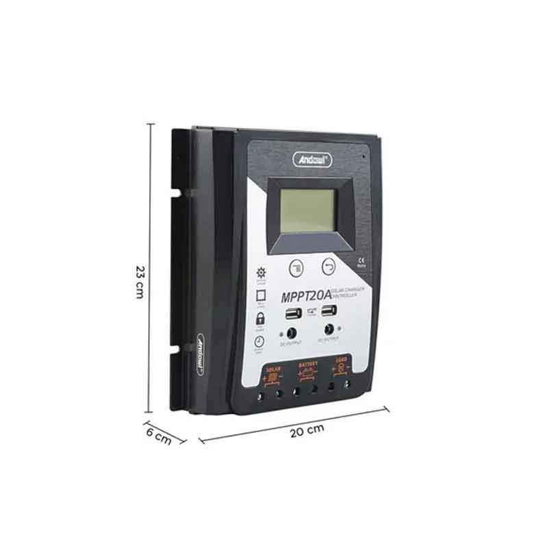 Andowl Ρυθμιστής φόρτισης φωτοβολταϊκών 30Amber MPPT 20A - Solar Charge Controller - Image 4