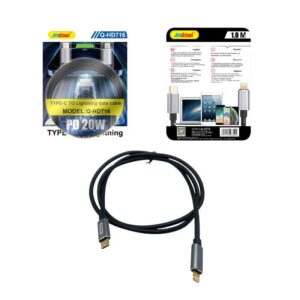 Andowl Καλώδιο Δεδομένων Type-C σε Lightning 1m 20W Q-HD716 - Data Cable - sukki.gr