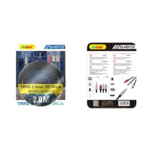 Andowl Καλώδιο ήχου TRRS 3.5mm σε 3RCA 2.0M Q-HD722 - Audio cable - sukki.gr