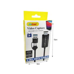 Alternative view of Andowl HDTV Καλώδιο USB A/USB C 2 σε 1 Q-HD355 - Video Capture