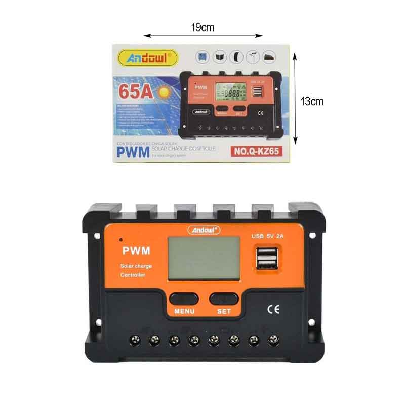 Andowl Ρυθμιστής Φόρτισης PWM 24V 65A Q-KZ65 - Solar Charge Controlle - Image 5