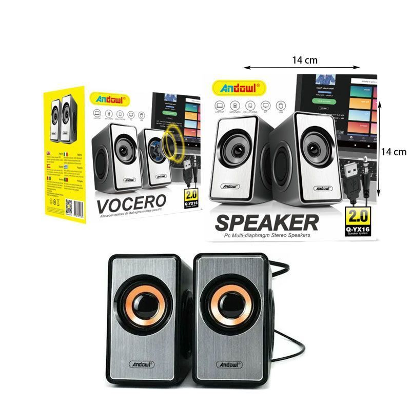 Andowl Q-YX16 Ηχεία Υπολογιστή 2.0 με Ισχύ 3W - Andowl Speaker - Image 4