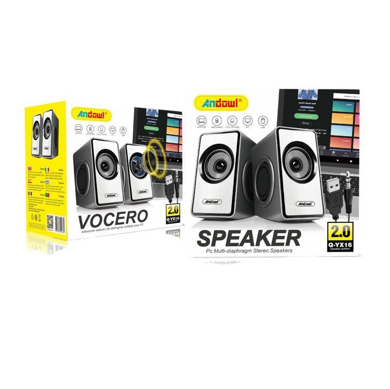 Andowl Q-YX16 Ηχεία Υπολογιστή 2.0 με Ισχύ 3W - Andowl Speaker - Image 3