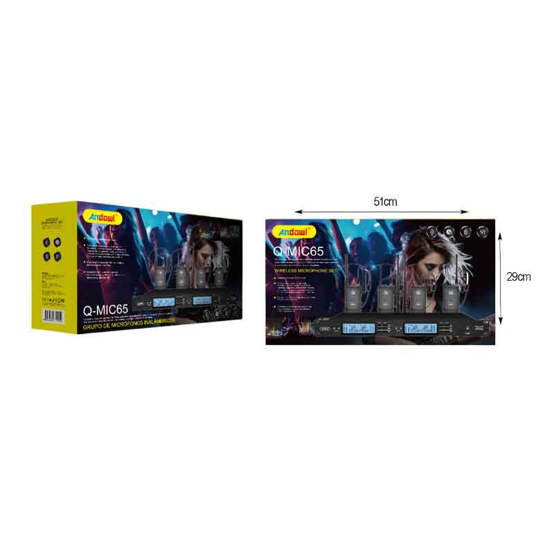 Andowl Σετ Ασύρματα Μικρόφωνα Q-MIC65 – Wireless Microphone Set - Image 2