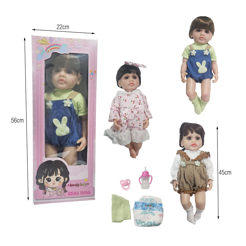 Κούκλα Μωρό με Αξεσουάρ 45cm - Lovely Baby Reall Doll - Image 5