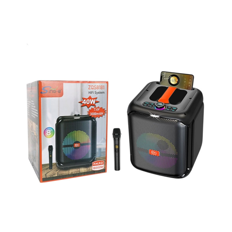 Sing-e Φορητό Ηχείο Karaoke Bluetooth 40W Με Μικρόφωνο ZQS8181 - Outdoor Portable Smart Speaker - sukki.gr