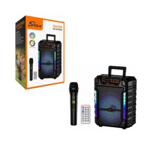 Sing-e Φορητό Ηχείο Karaoke 12" Bluetooth με Ασύρματο Μικρόφωνο, LED Φωτισμό & Τηλεχειριστήριο ZQS12158 - Bluetooth Karaoke Speaker