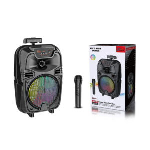 Sing-e Φορητό Bluetooth Ηχείο Karaoke 8" με Ασύρματο Μικρόφωνο & LED Φωτισμό ZQS8188- 8" Portable Bluetooth Karaoke Speaker with Wireless Microphone & LED Lights