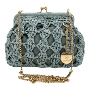 Ψάθινο τσαντάκι χιαστι CN26013 – Γαλάζιο BAG TO BAG - sukki.gr