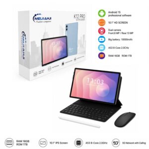 MEIJIAHUI Tablet K12 Pro 10.1" με Πληκτρολόγιο, Ποντίκι & Γραφίδα - Android Tablet with Keyboard, Mouse & Stylus