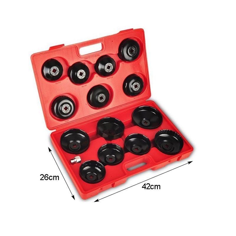 Σετ Φιλτρόκλειδα Κούπα σε Βαλιτσάκι 15 τμχ - Cup Filter Wrench Set in a Suitcase 15 pcs - Image 2
