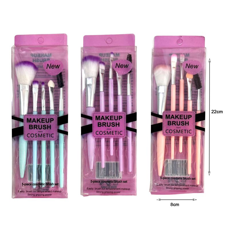 Σετ 5 Πινέλα Μακιγιάζ - Make-up cosmetic brushes set 5pcs - Image 2