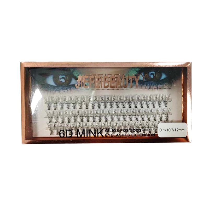 Jiefei Beauty Βλεφαρίδες Τουφάκια 6D Mink 0.1/10P/12mm - Eyelash Extension - Image 2