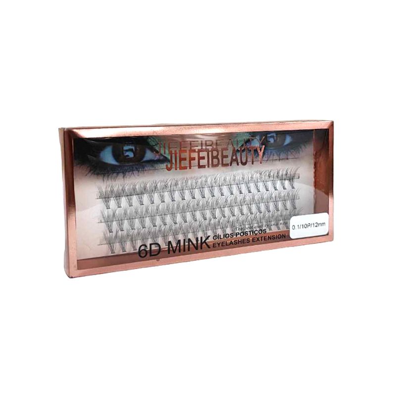 Jiefei Beauty Βλεφαρίδες Τουφάκια 6D Mink 0.1/10P/12mm - Eyelash Extension - sukki.gr