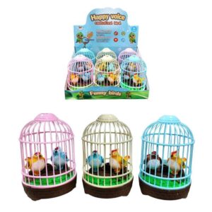 Πουλάκια Με Κλουβί Με Ήχο 1τμχ - Birds With A Cage With Sound 1pcs - sukki.gr