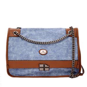 Τσάντα ώμου με αλυσίδα LX-2157 – Γαλάζιο BAG TO BAG - sukki.gr