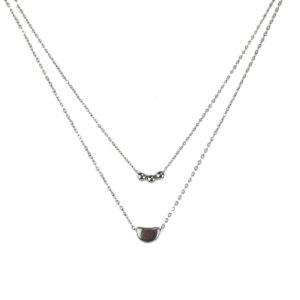 Διπλή αλυσίδα λαιμού DJ-012 – Ασημί BAG TO BAG - sukki.gr