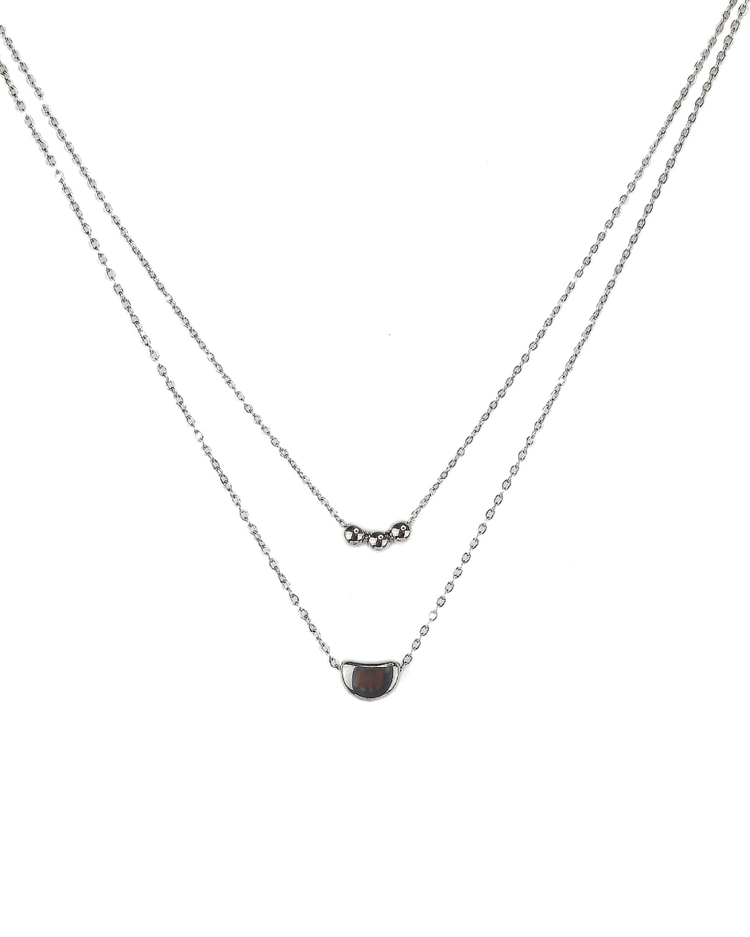 Διπλή αλυσίδα λαιμού DJ-012 – Ασημί BAG TO BAG - sukki.gr