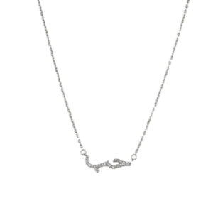 Αλυσίδα λαιμού με στρας DJ-051 – Ασημί BAG TO BAG - sukki.gr