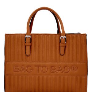 Τσάντα χειρός QR-23917 – Κάμελ BAG TO BAG - sukki.gr