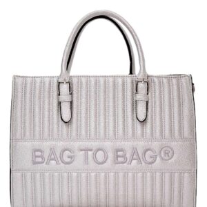 Τσάντα χειρός QR-23917 – Ασημί BAG TO BAG - sukki.gr