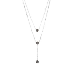 Διπλή αλυσίδα λαιμού DJ-010 – Ασημί BAG TO BAG - sukki.gr