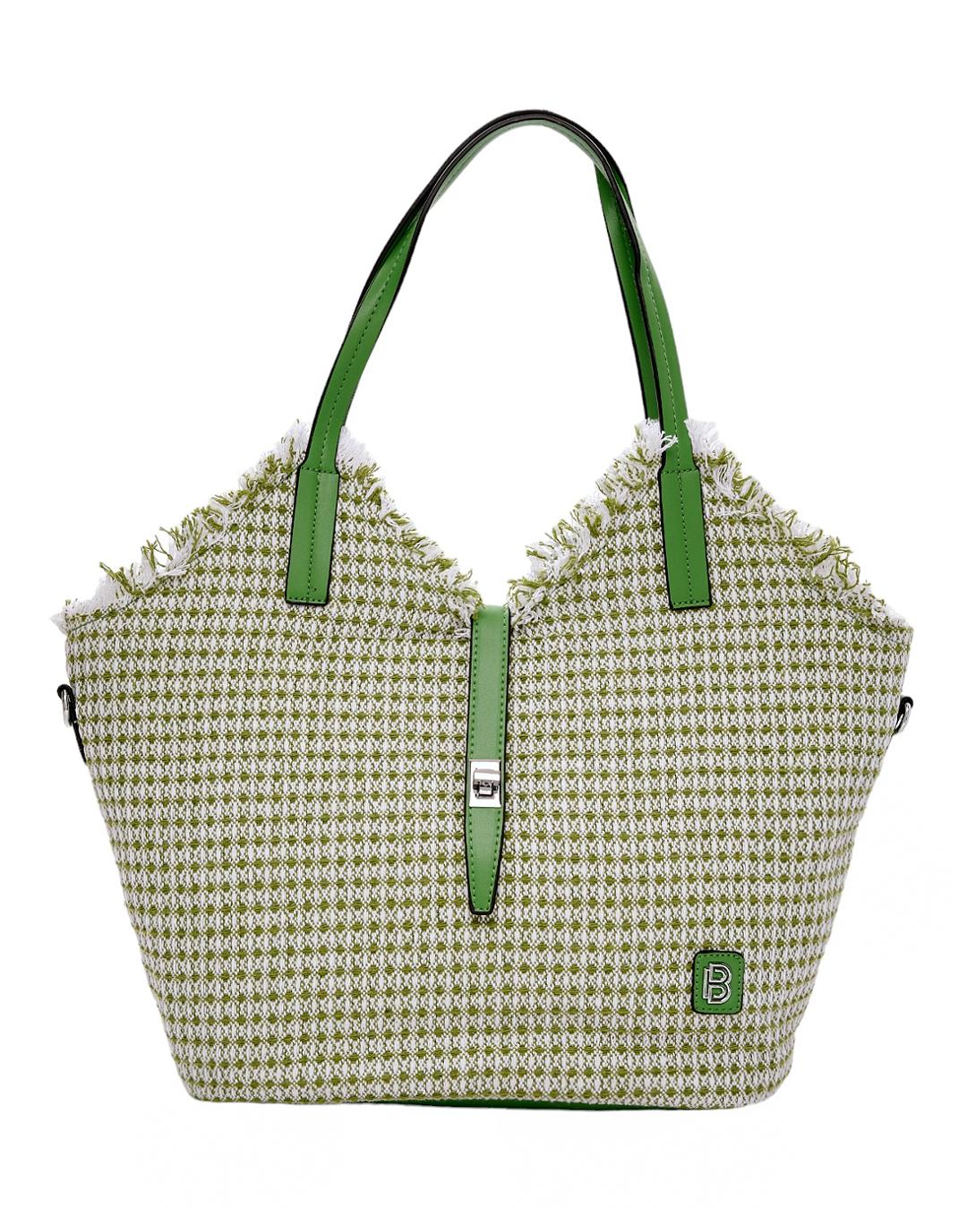 Ψάθινη τσάντα ώμου BY-31402 – Πράσινο BAG TO BAG - sukki.gr