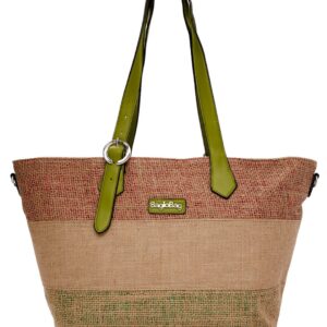 Ψάθινη τσάντα ώμου BY-31404 – Πράσινο BAG TO BAG - sukki.gr