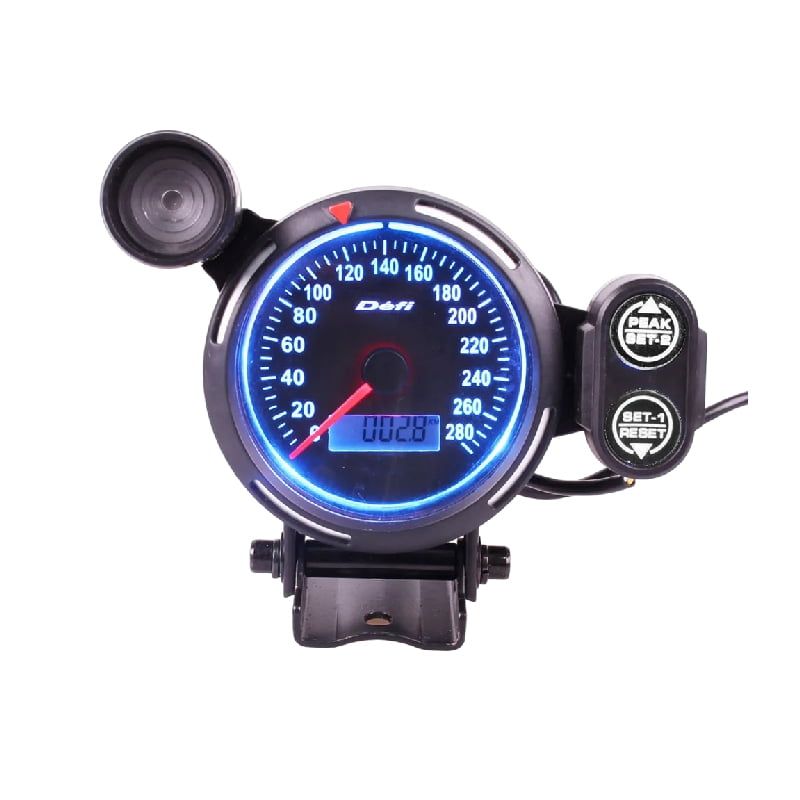 Ket Gauge LED Ταχύμετρο Αυτοκινήτου 80mm 3.75” LED Μπλέ LCD - Universal Auto Speedometer Tachometer - sukki.gr