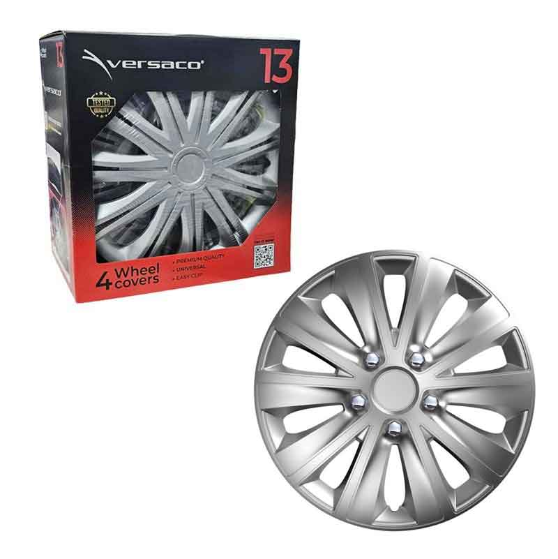 Versaco Σετ Τάσια Αυτοκινήτου 4τμχ 13" Ασημί - Wheel Covers - sukki.gr