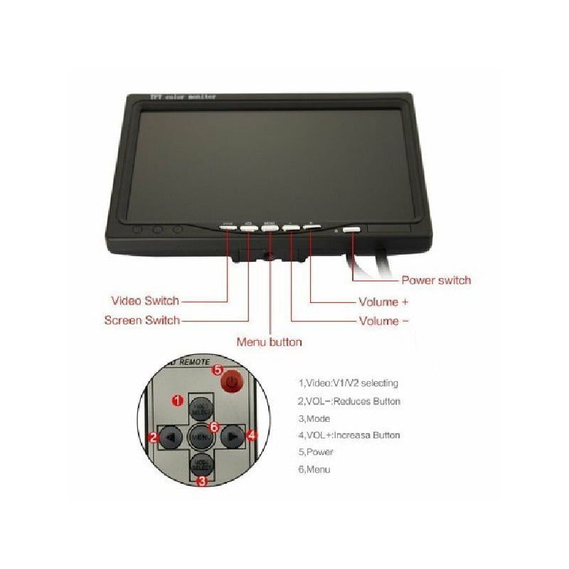 Οθόνη αυτοκινήτου monitor 7'' TFT - TFT LED Headrest monitor - Image 3