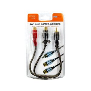 PerVoi Καλώδιο Υ (Υψιλον ) 1 RCA Αρσενικο - 2 RCA Θηλυκά CTC-301 - Two pure copper audio line - sukki.gr