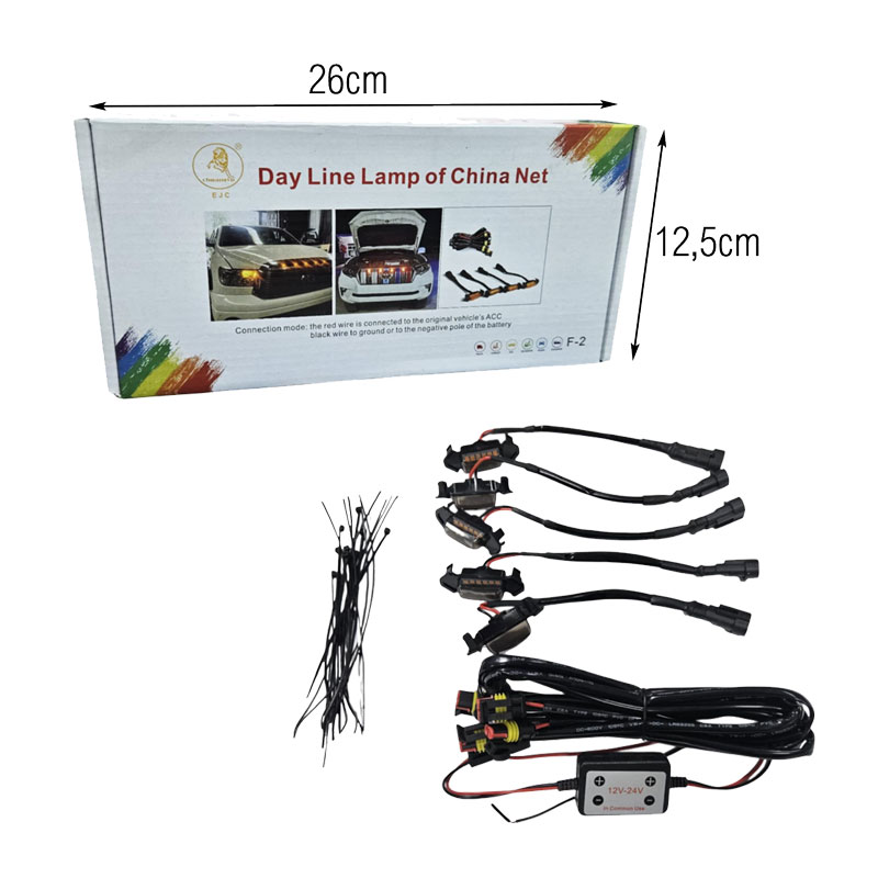 EJC Σετ Φώτα LED Ημέρας για Αυτοκίνητο 5τμχ - Car Daytime Running Lights LED Kit 5pcs - Image 2