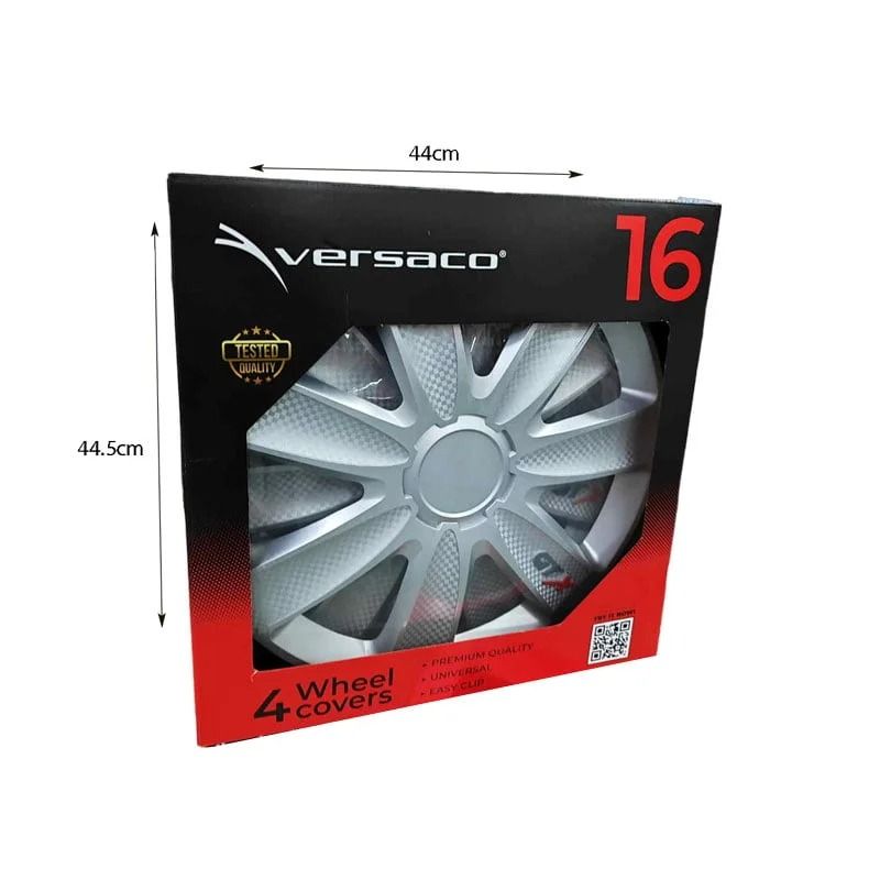 Versaco Σετ Τάσια Αυτοκινήτου 4τμχ 16" Ασημί - Wheel Covers - Image 3